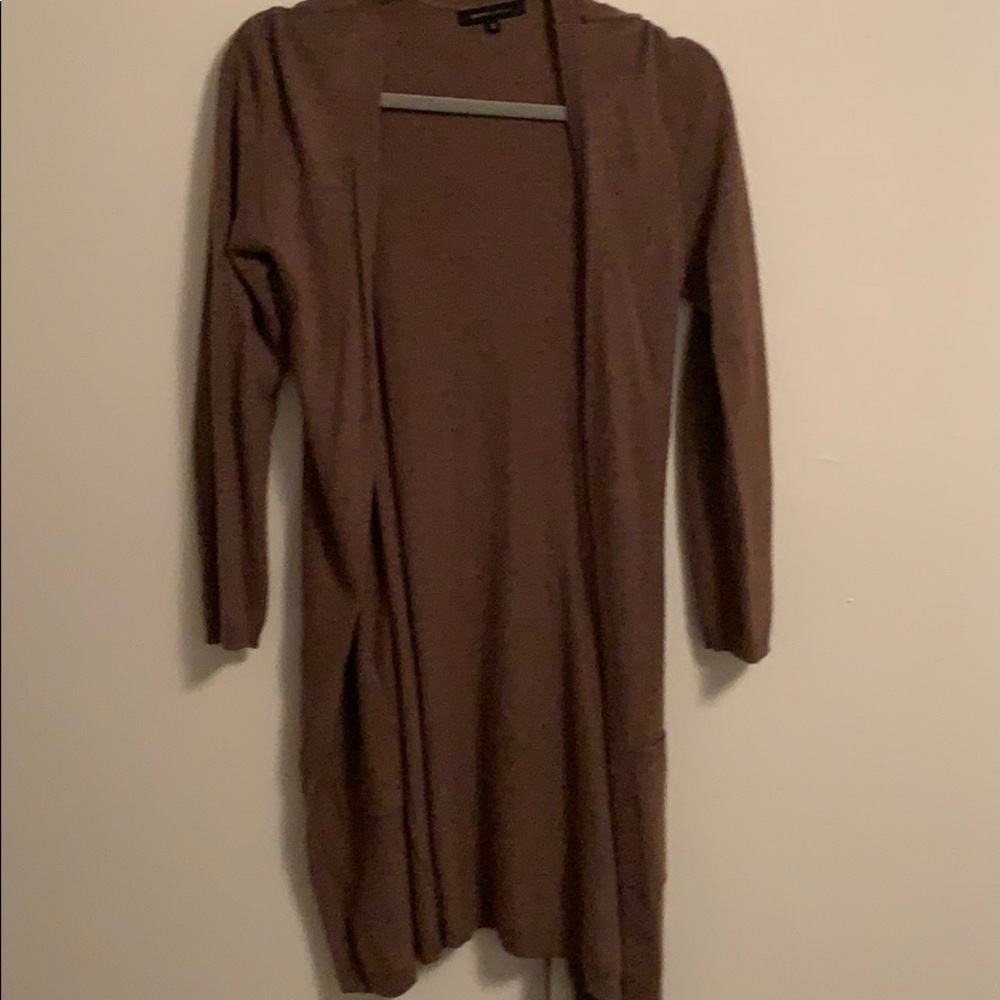 Long angora and cashmere sweater with tie back